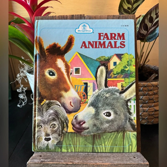 VINTAGE 1991 Farm Animals Children’s Illustrated Hardcover Book - Picture 1 of 13